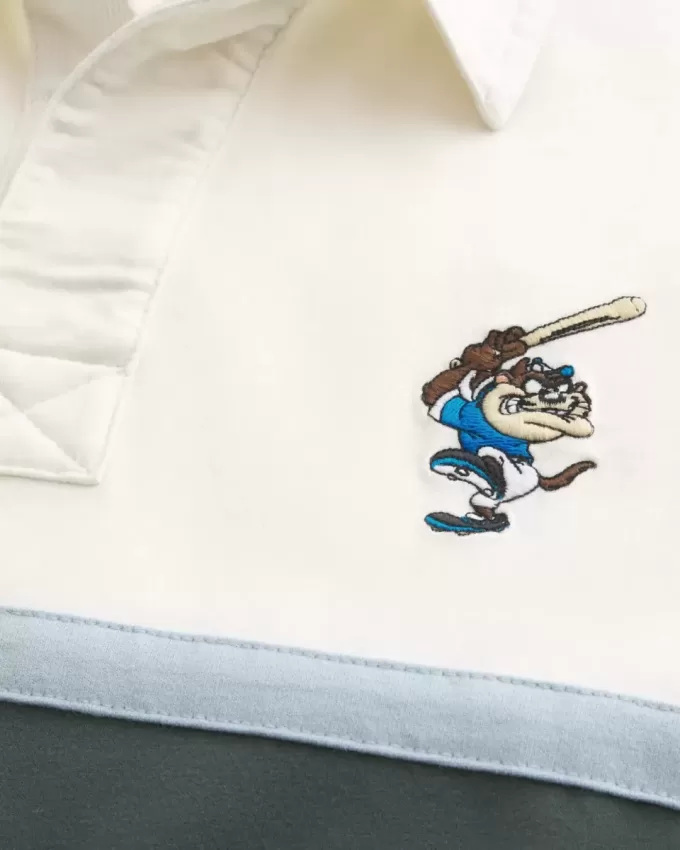 Polo de rugby Boxy Heavyweight Tasmanian Devil Graphic