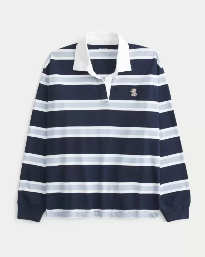 Polo ușor de rugby cu ursuleț de pluș Polo ușor de rugby cu ursuleț de pluș