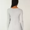 Pulover Babydoll cu mânecă lungă și gât pătrat Pulover Babydoll cu mânecă lungă și gât pătrat