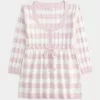 Pulover Babydoll din tricot cablu Pulover Babydoll din tricot cablu