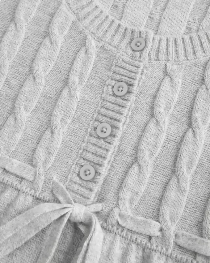Pulover Babydoll din tricot cablu Pulover Babydoll din tricot cablu