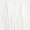 Pulover Babydoll din tricot cablu Pulover Babydoll din tricot cablu
