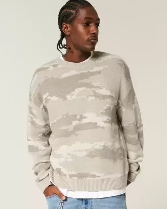 Pulover Boxy Camo Crew