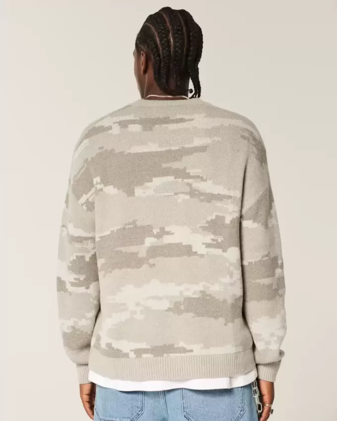 Pulover Boxy Camo Crew Pulover Boxy Camo Crew