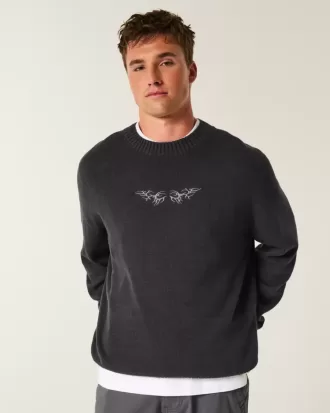 Pulover Boxy Graphic Crew Pulover Boxy Graphic Crew
