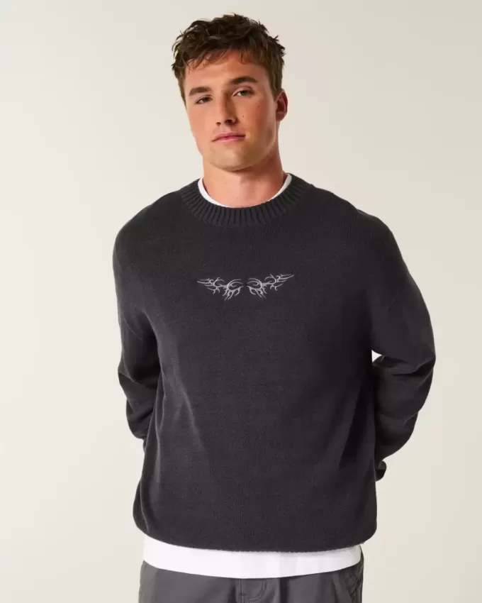 Pulover Boxy Graphic Crew Pulover Boxy Graphic Crew
