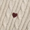 Pulover crew din tricot cu cablu Pulover crew din tricot cu cablu