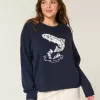 Pulover Crew Graphic Fish Jumping Easy Pulover Crew Graphic Fish Jumping Easy