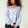 Pulover cu grafic Hollister Comfy Cloud Easy, fără umăr