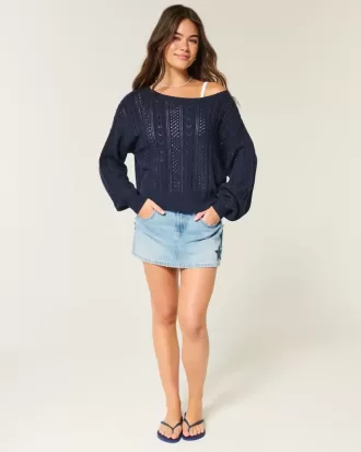Pulover din tricot cablu