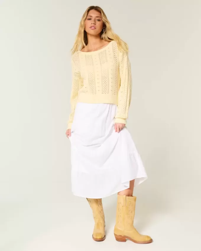 Pulover din tricot cablu Pulover din tricot cablu