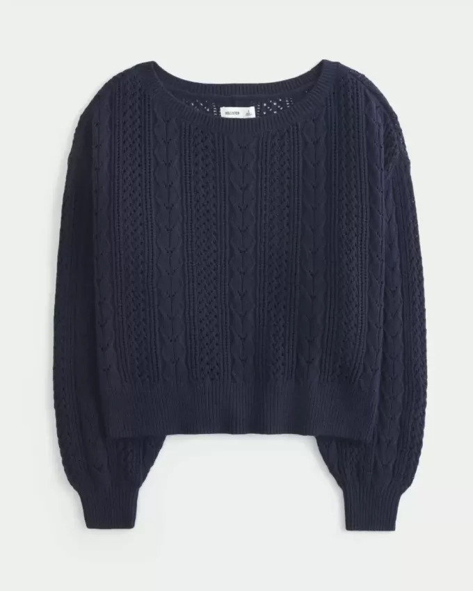 Pulover din tricot cablu Pulover din tricot cablu