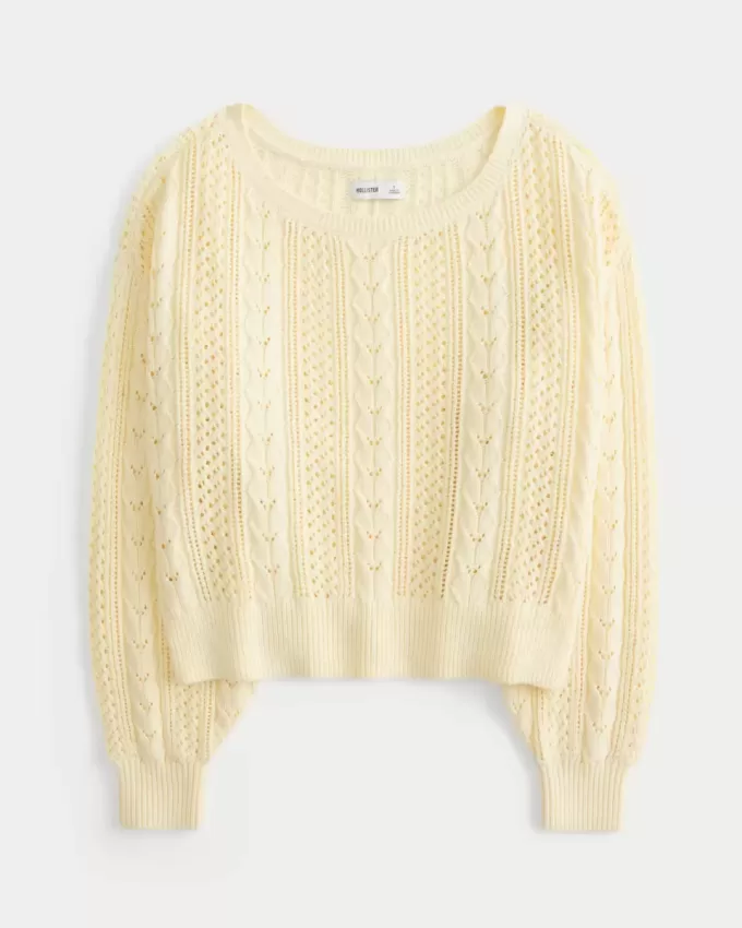 Pulover din tricot cablu Pulover din tricot cablu
