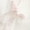 Pulover din tricot cablu cu mâneci cu fundă Pulover din tricot cablu cu mâneci cu fundă
