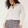 Pulover din tricot cu cablu Hollister Comfy Cloud cu fermoar