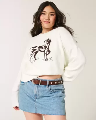 Pulover Easy Dog Graphic Crew