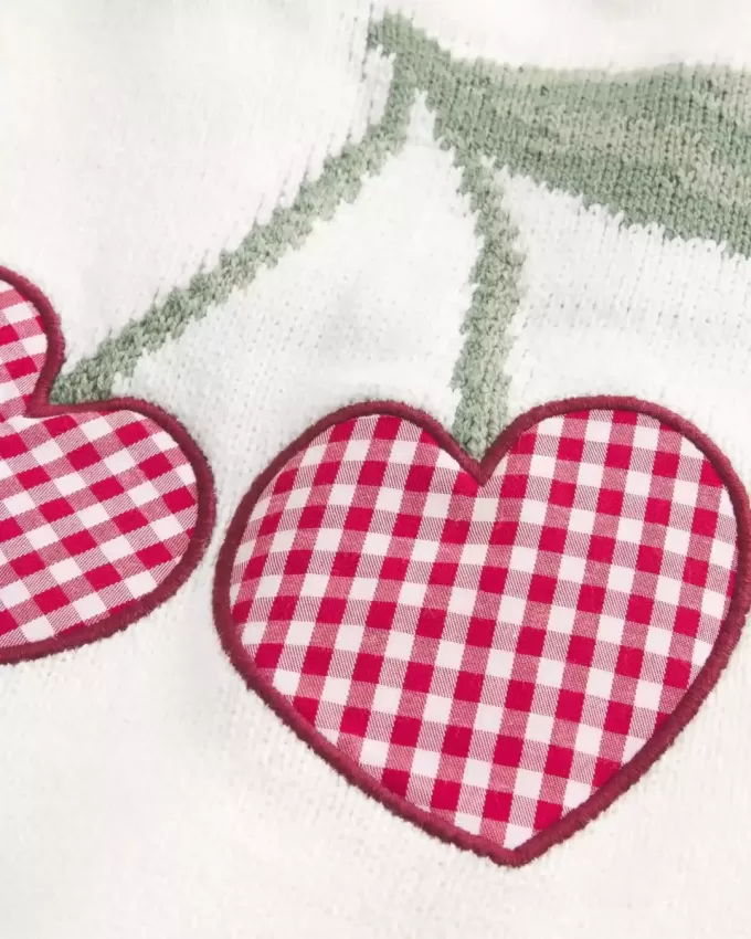 Pulover fără umăr cu grafic Easy Heart