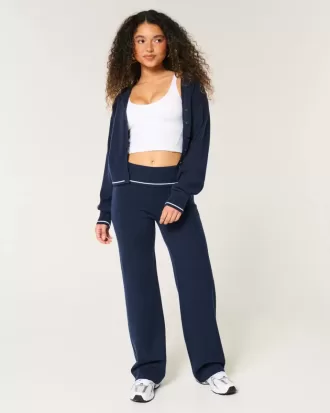 Pulover Gilly Hicks Pantaloni drepti cu talie pliabilă