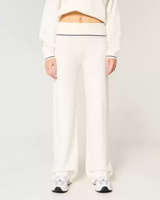 Pulover Gilly Hicks Pantaloni drepti cu talie pliabilă