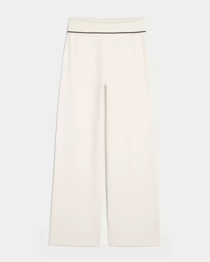 Pulover Gilly Hicks Pantaloni drepti cu talie pliabilă Pulover Gilly Hicks Pantaloni drepti cu talie pliabilă