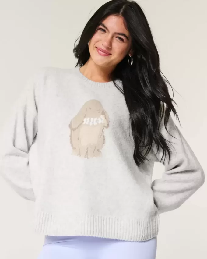 Pulover Hollister Comfy Cloud Bunny Graphic Crew Pulover Hollister Comfy Cloud Bunny Graphic Crew