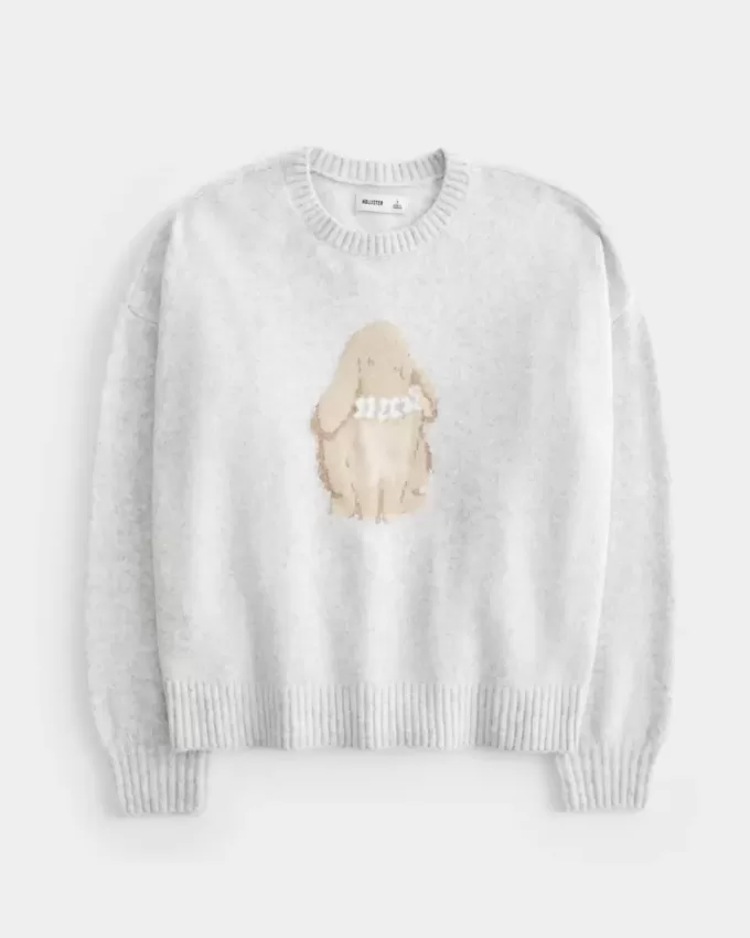 Pulover Hollister Comfy Cloud Bunny Graphic Crew Pulover Hollister Comfy Cloud Bunny Graphic Crew