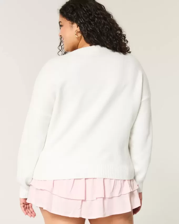 Pulover Hollister Comfy Cloud Croissant Graphic Crew