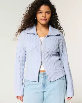 Pulover Hollister Comfy Cloud cu fermoar