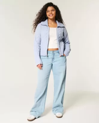 Pulover Hollister Comfy Cloud cu fermoar