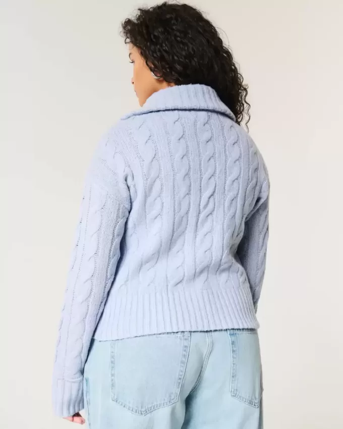 Pulover Hollister Comfy Cloud cu fermoar