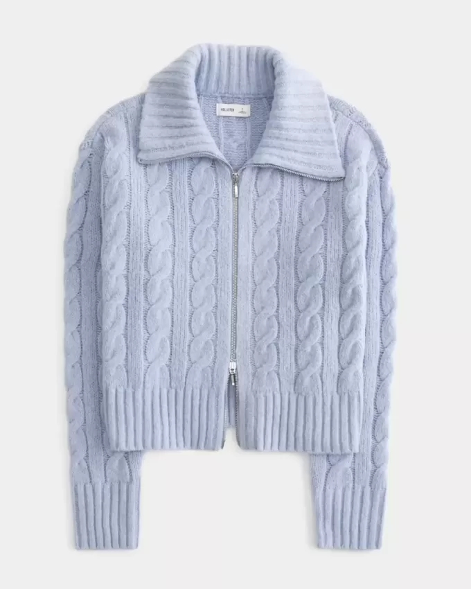 Pulover Hollister Comfy Cloud cu fermoar