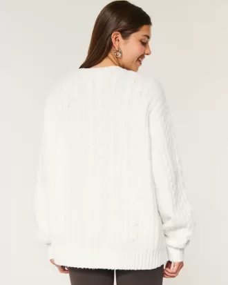 Pulover Hollister Comfy Cloud din tricot cu cablu