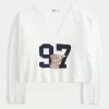 Pulover Hollister Comfy Cloud Graphic cu decolteu crestat