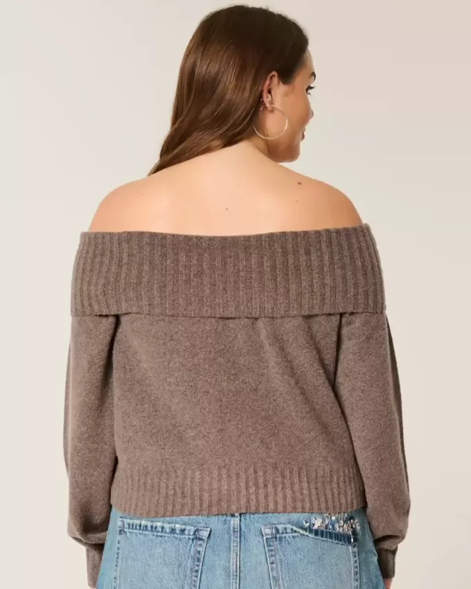 Pulover Hollister Comfy Cloud pliabil, fără umăr Pulover Hollister Comfy Cloud pliabil, fără umăr