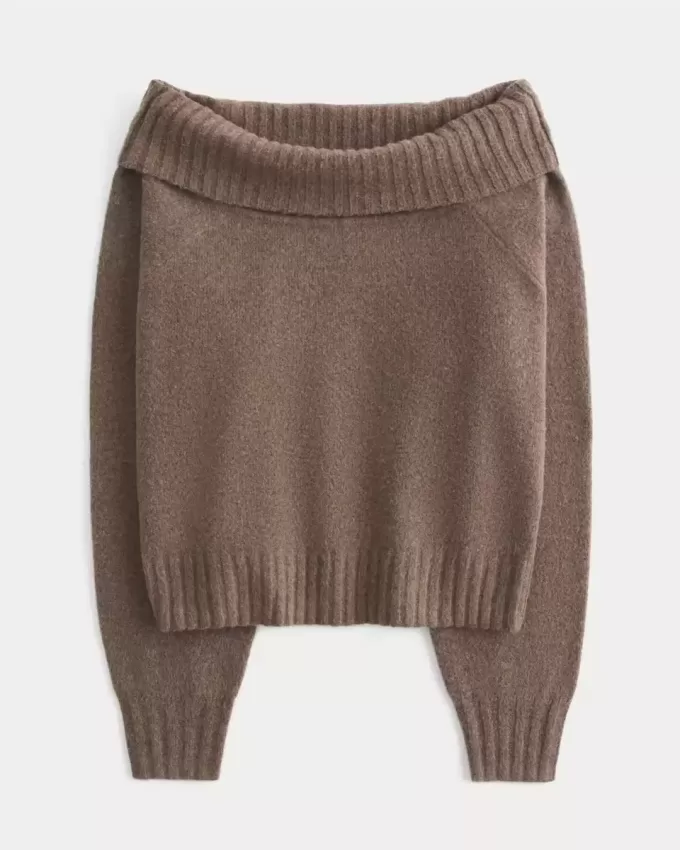 Pulover Hollister Comfy Cloud pliabil, fără umăr Pulover Hollister Comfy Cloud pliabil, fără umăr