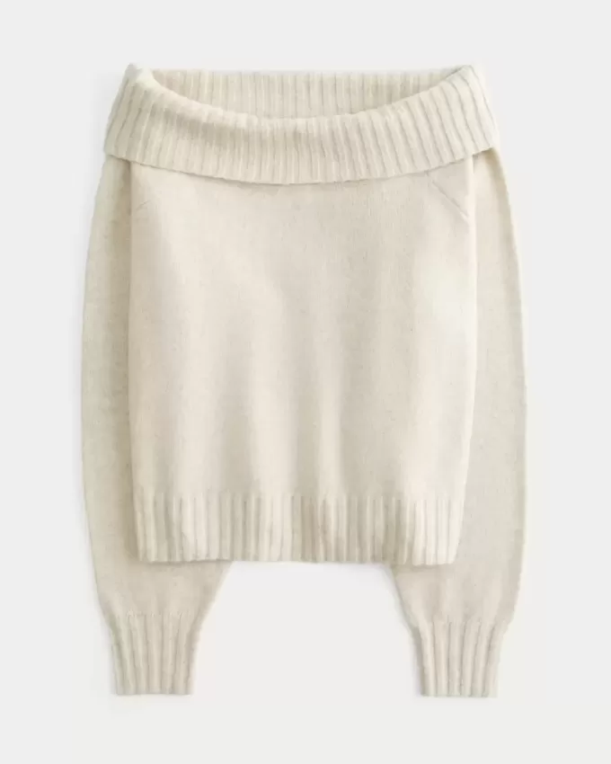 Pulover Hollister Comfy Cloud pliabil, fără umăr Pulover Hollister Comfy Cloud pliabil, fără umăr