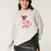 Pulover Hollister Comfy Cloud Puppy Graphic Crew