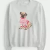 Pulover Hollister Comfy Cloud Puppy Graphic Crew