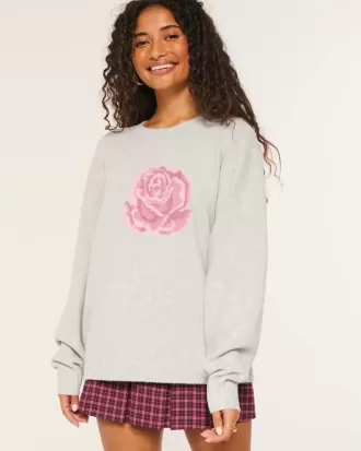 Pulover Hollister Comfy Cloud Rose Graphic