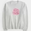 Pulover Hollister Comfy Cloud Rose Graphic Pulover Hollister Comfy Cloud Rose Graphic