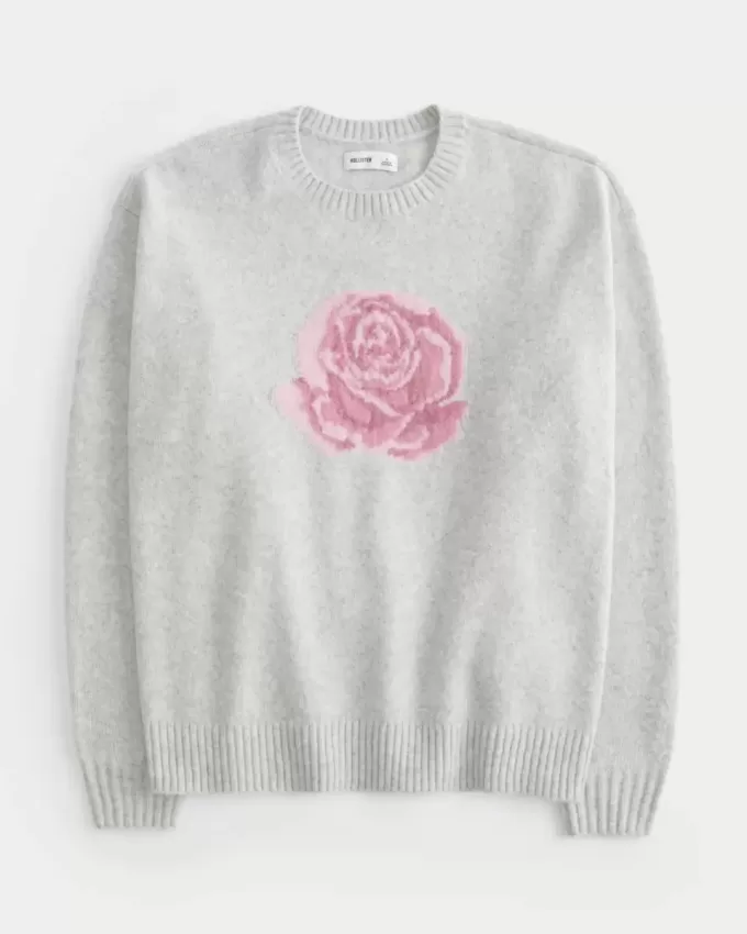 Pulover Hollister Comfy Cloud Rose Graphic Pulover Hollister Comfy Cloud Rose Graphic