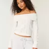 Pulover Hollister Comfy Cloud Stitchy fără umăr Pulover Hollister Comfy Cloud Stitchy fără umăr