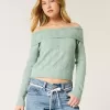 Pulover Hollister Comfy Cloud Stitchy fără umăr Pulover Hollister Comfy Cloud Stitchy fără umăr