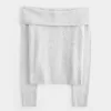 Pulover Hollister Comfy Cloud Stitchy fără umăr Pulover Hollister Comfy Cloud Stitchy fără umăr