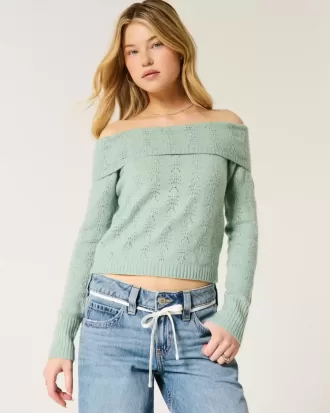 Pulover Hollister Comfy Cloud Stitchy fără umăr