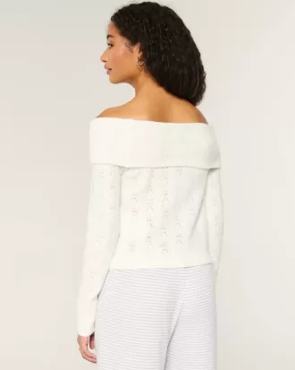 Pulover Hollister Comfy Cloud Stitchy fără umăr