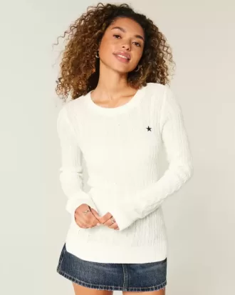 Pulover Star Crew din tricot cablu
