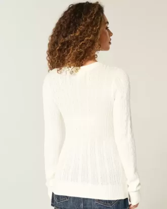 Pulover Star Crew din tricot cablu