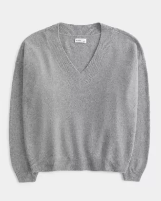 Pulover supradimensionat cu decolteu în V Hollister Comfy Cloud