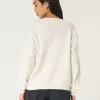 Pulover supradimensionat cu decolteu în V Hollister Comfy Cloud Pulover supradimensionat cu decolteu în V Hollister Comfy Cloud